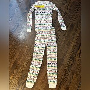 Hanna Andersson Elf Multicolor Kids Pajama Set NWT Size 10